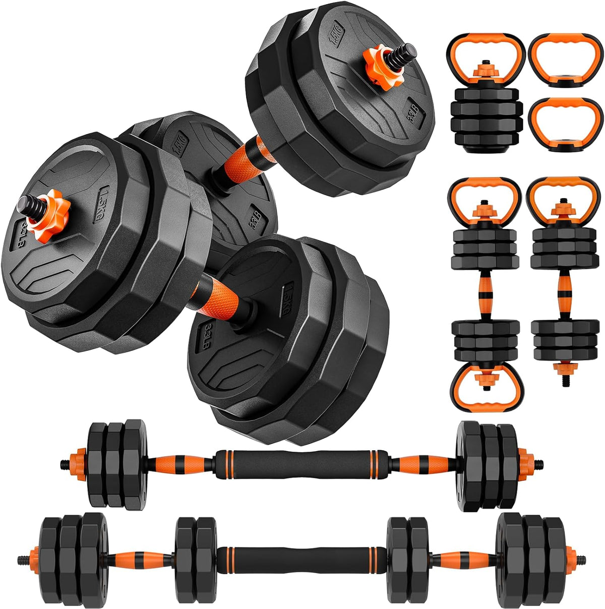 44LB 4 in 1 Adjustable Weight Dumbbell Set K4717