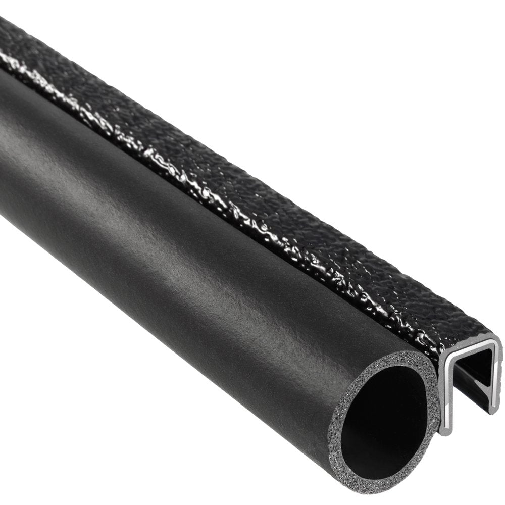 Trim Seal with Side Bulb, 25’ Length, PVC Plastic Trim with EPDM Rubber Seal, Pack of 2 K6133