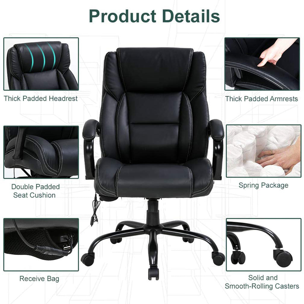 Black High Back PU Leather Executive Office Chair D59085
