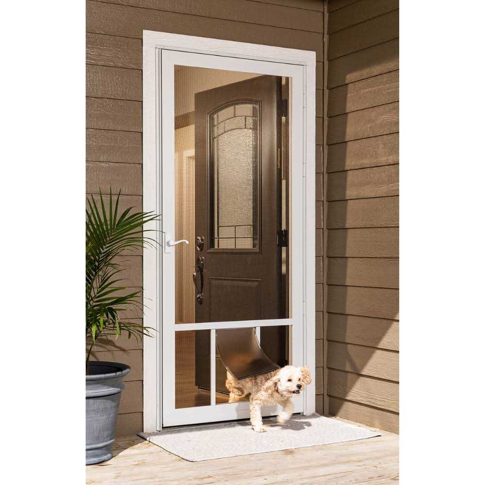 Brown Aluminum Hinged Screen Door O4105