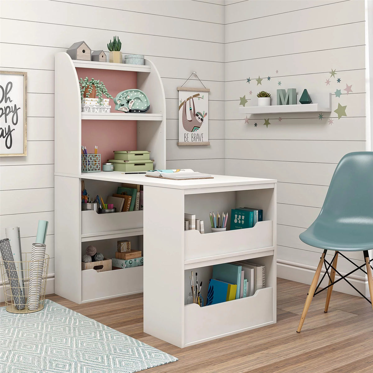 White Kids Craft Desk B182090
