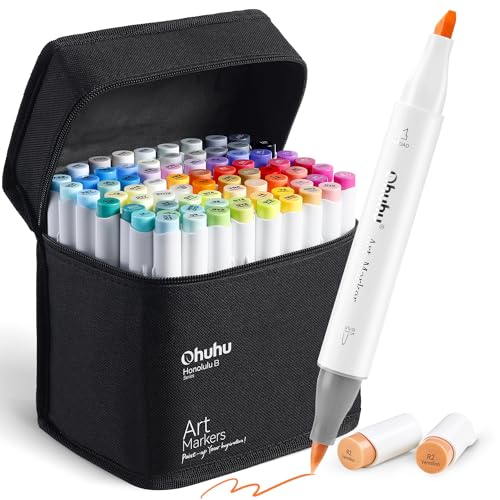 72 Colors Alcohol Markers Brush Tip Double Tipped Art Marker Set O945