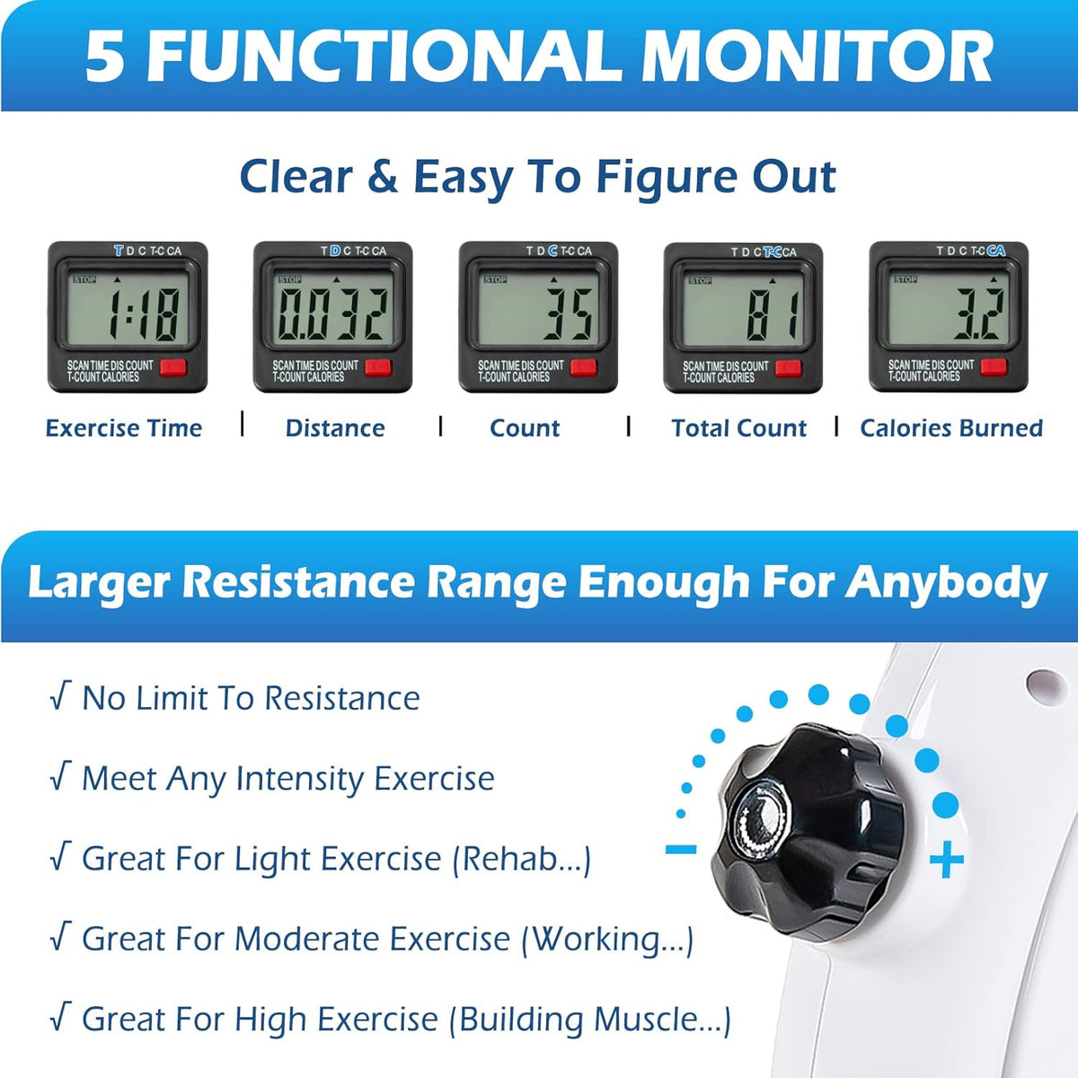 Mini Exercise Bike with LCD Display D3483