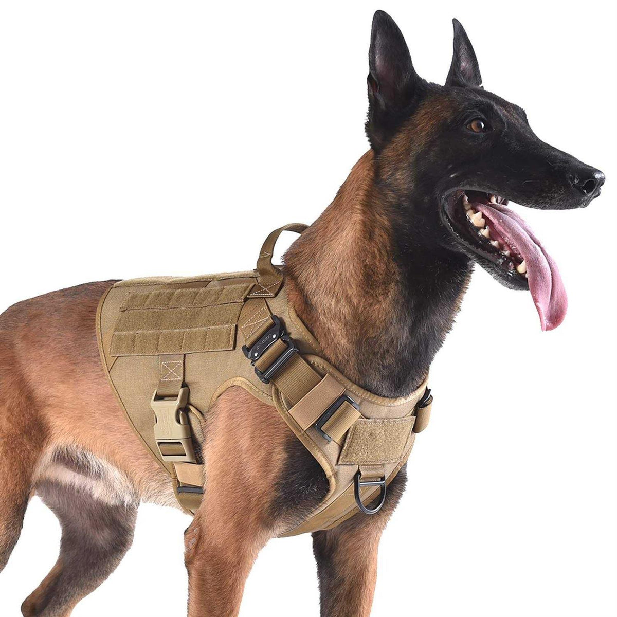 2X Metal Buckle Tactical Dog Harness with Handle I77928