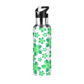 Green Stainless Steel Insulated Water Bottle with Straw Lid J516689