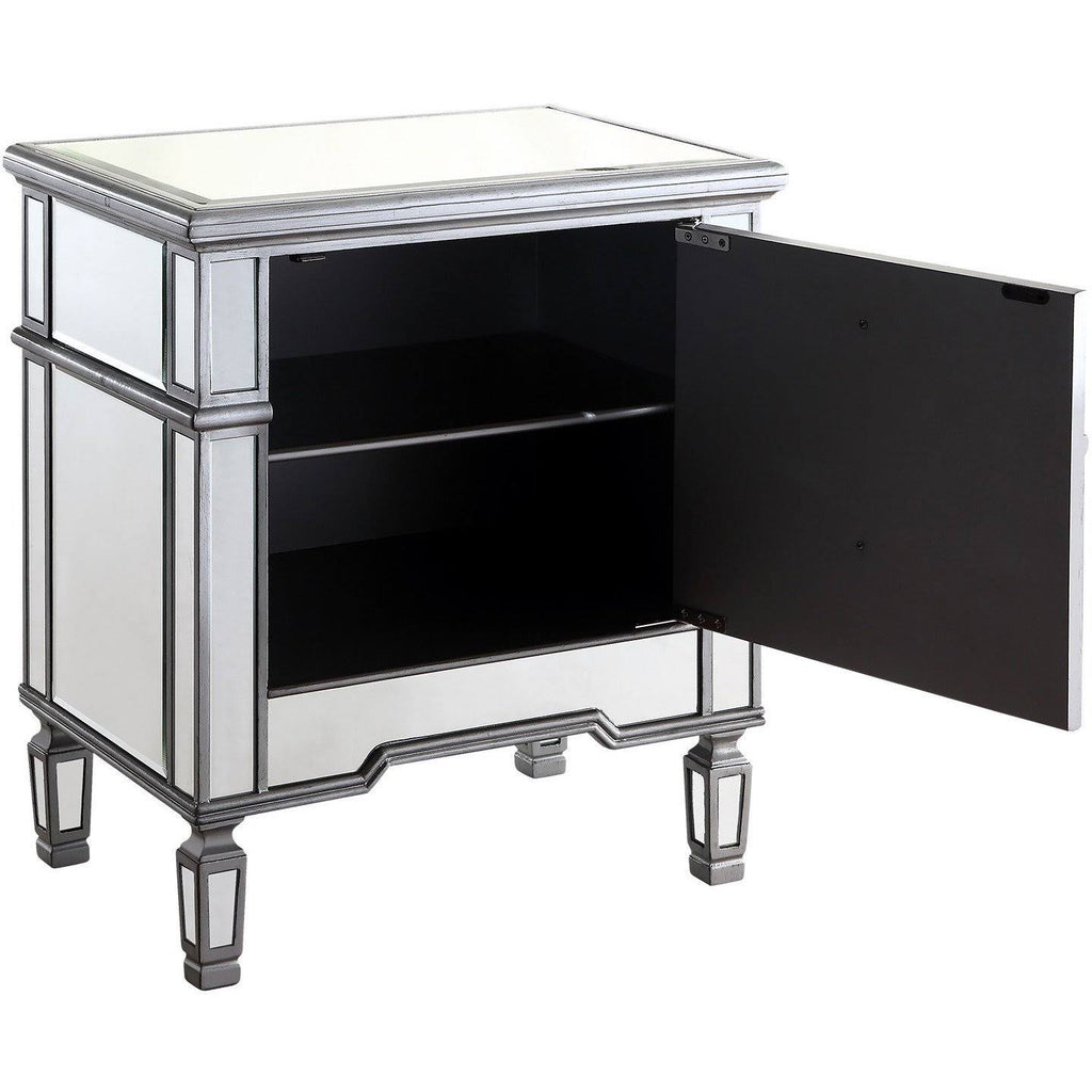 Silver 1 Door Cabinet O6526