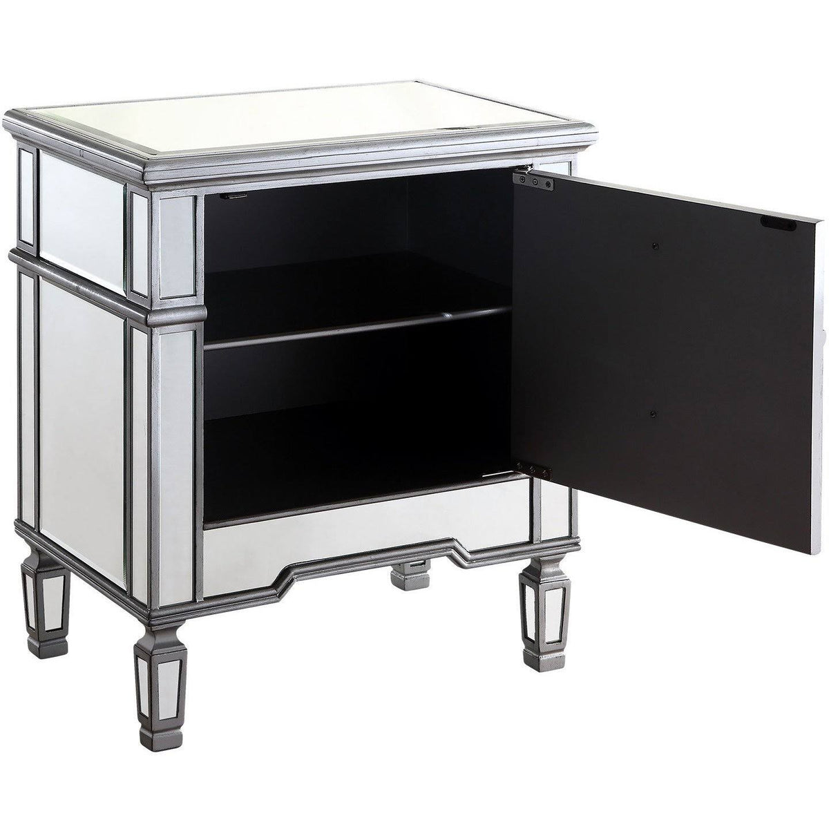 Silver 1 Door Cabinet O6526