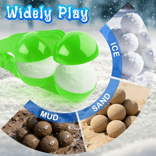 4 Pack Large Snowball Maker Tool with Handle G108