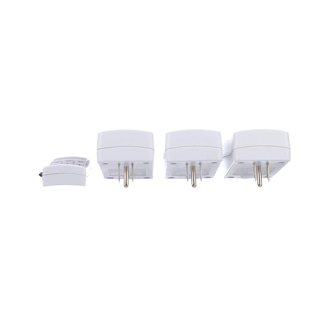 White Indoor Wireless Remote Control with 3 Outlets I553
