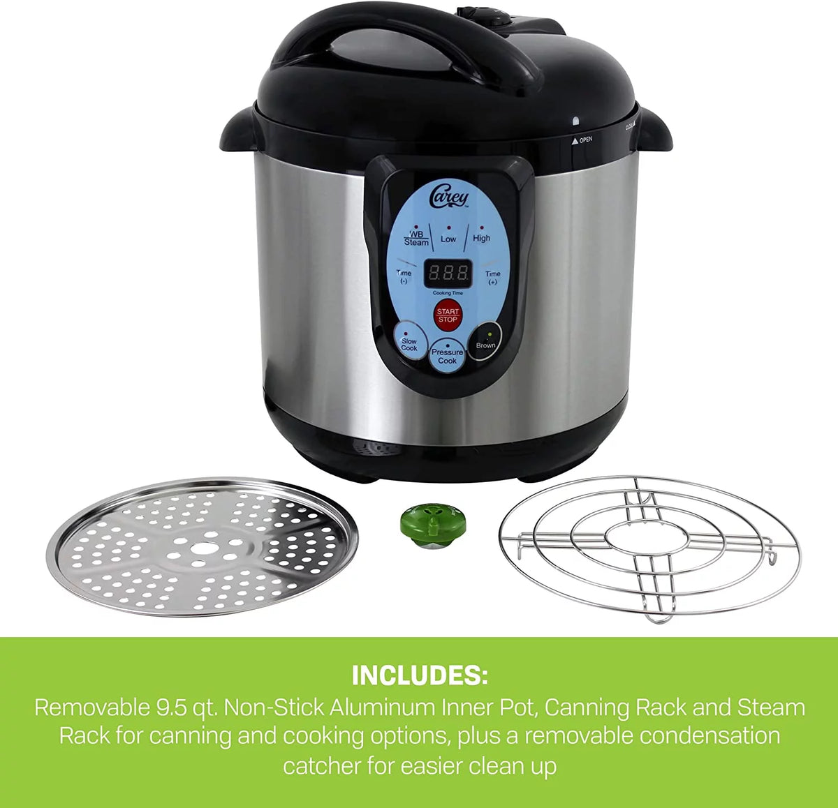 9.5 Qt Stainless Steel Electric Pressure Cooker and Canner J61233