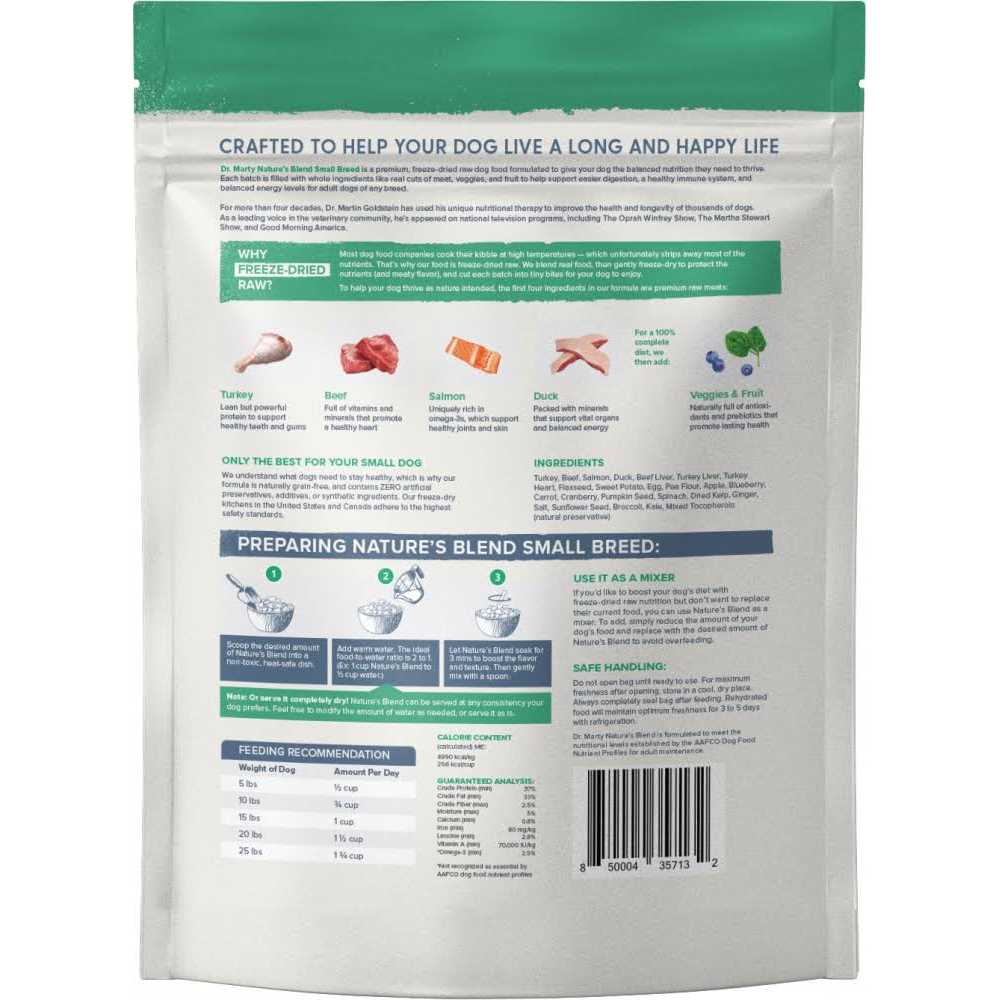 Freeze Dried Raw Nature's Blend Small Breed Dog Food K5482