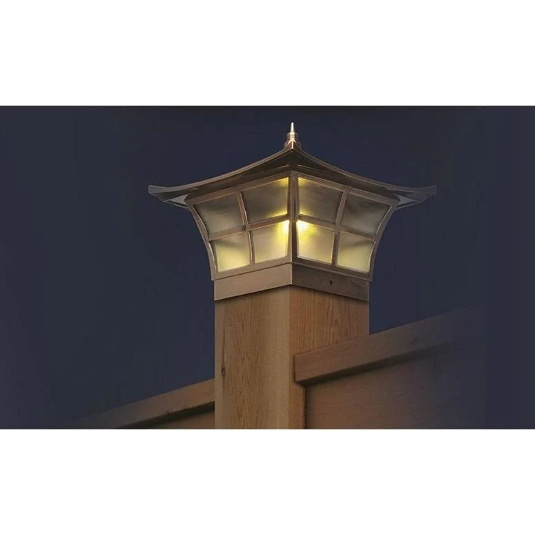 Electroplated Copper Solar Post Cap Set of 2 B562041