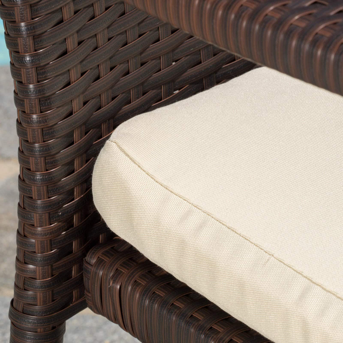 5-piece Wicker Dining Set with Cushions U784