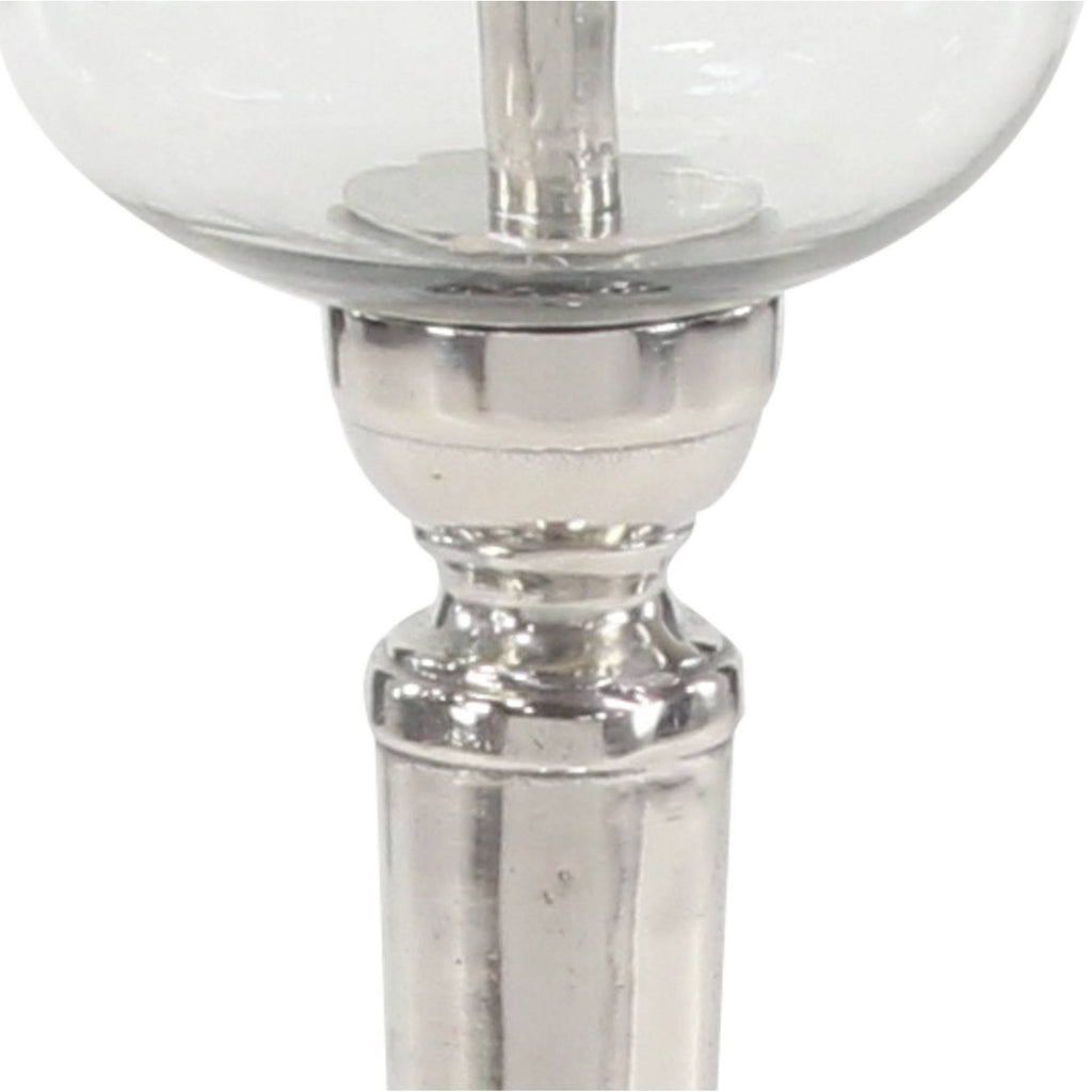 Silver Champagne Glass-Style Candle Holder P802615