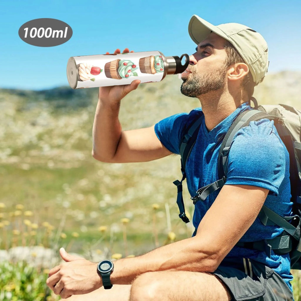 Insulated Stainless Steel Water Bottle with Straw Lid 20 oz B64881