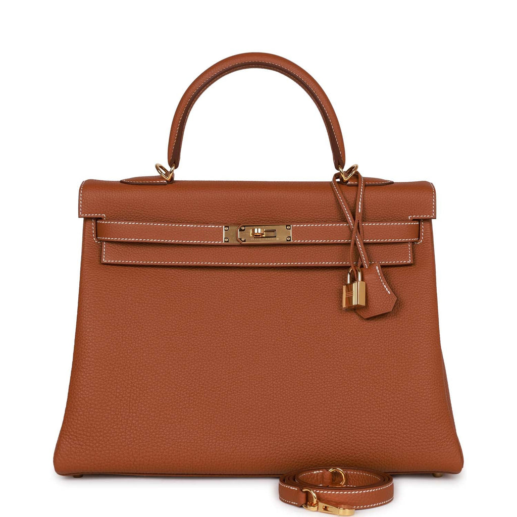 Gold Leather Handbag J672