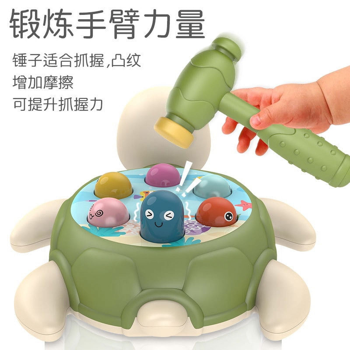 Knocking Toy Whack Tortoise Game Hammer Whacking Toy Q932