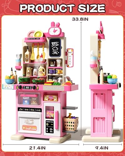 70Pcs Kids Kitchen Playset with Sound & Light F6194
