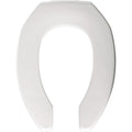White Elongated Open Front Plastic Toilet Seat with Hinge T277