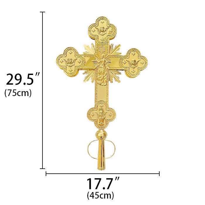 Large Zinc Alloy Electroplated Cross 29.5 Inches Q359059