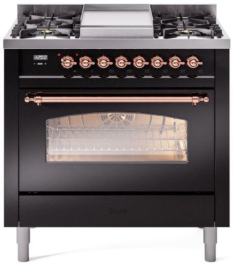 Glossy Black Dual Fuel Natural Gas Range K869504