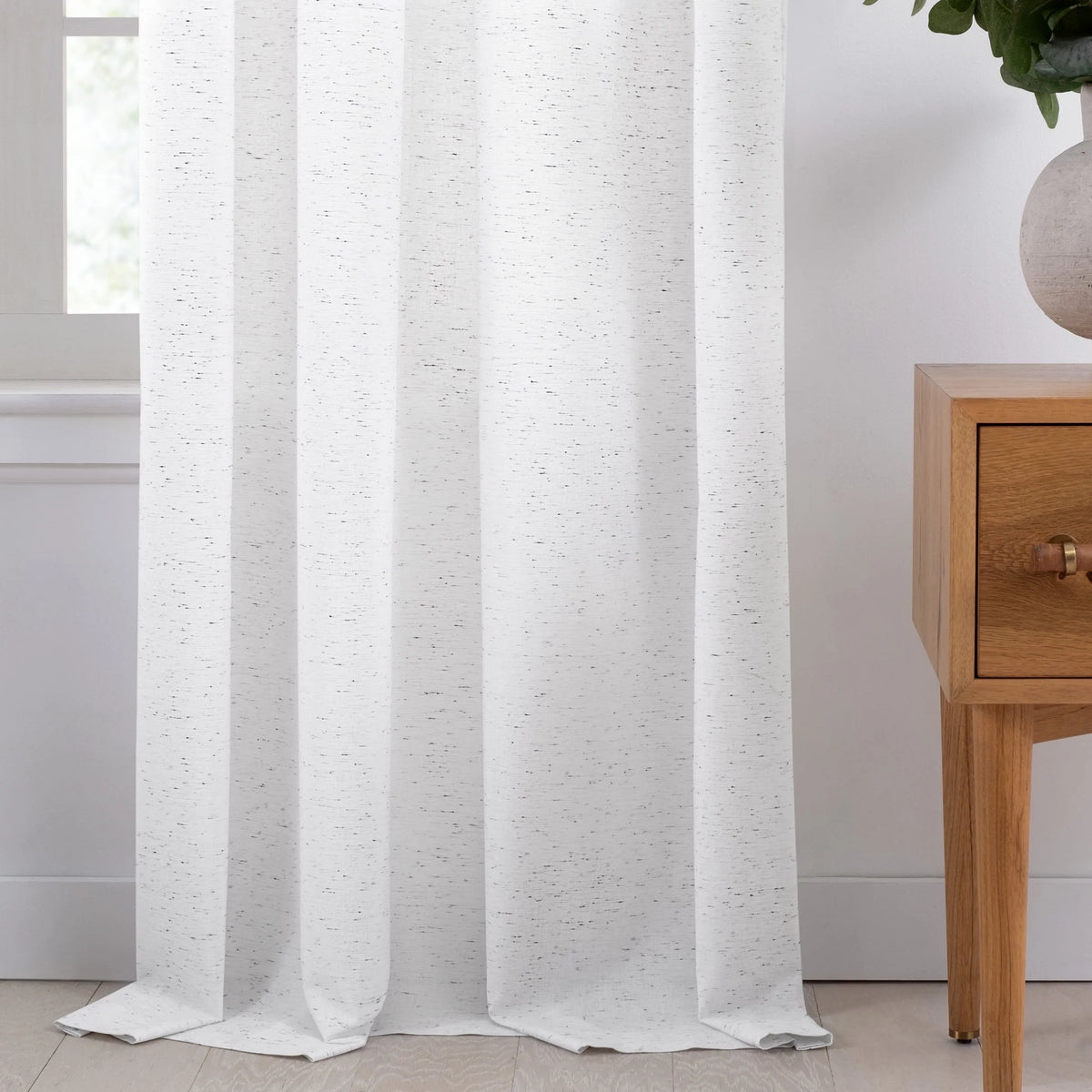 Organic Cotton Window Curtain Pair White 84 D333