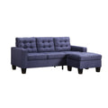 Blue Linen Sectional Sofa C6990