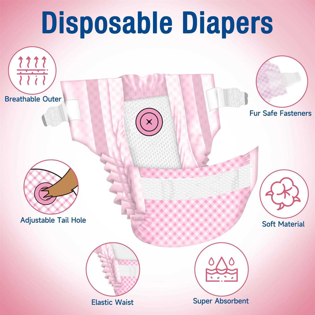 Soft Female Disposable Dog Diapers B493