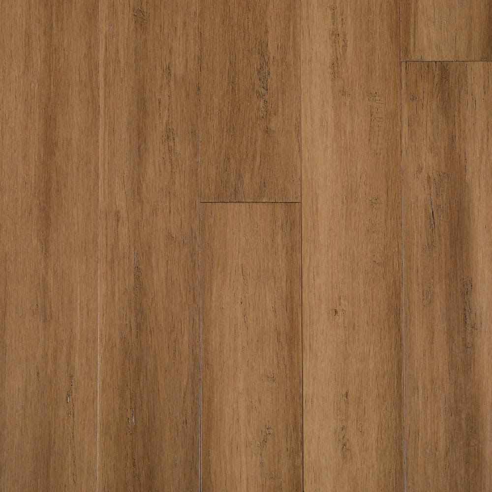 Hand Scraped Strand Woven Almond Bamboo Flooring O2994