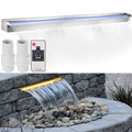 Stainless Steel Pool Waterfall with LED Strip Light P607063
