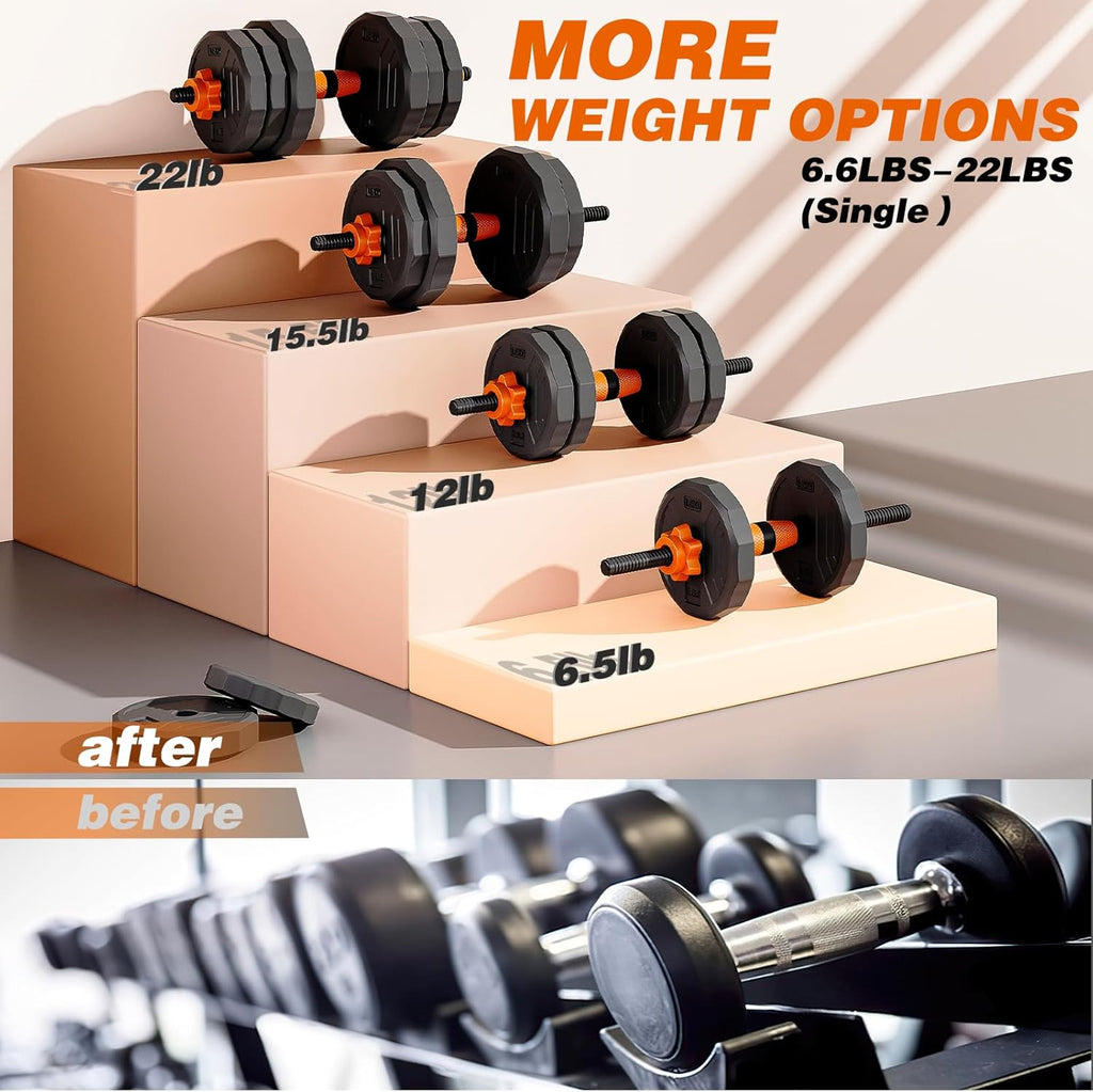 44LB 4 in 1 Adjustable Weight Dumbbell Set K4717