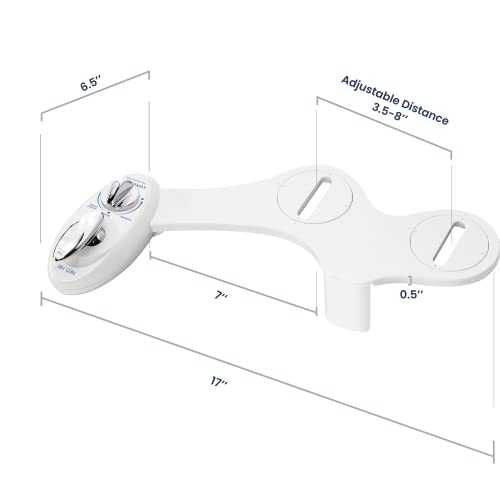 Self-Cleaning Dual Nozzle Non-Electric Bidet Attachment (Blue) T5843