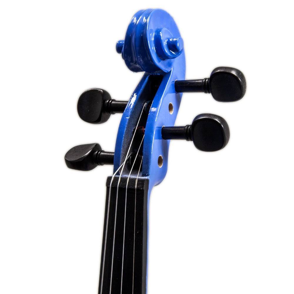 Blue Solidwood Violin with Brazilwood Bow and Case S52818