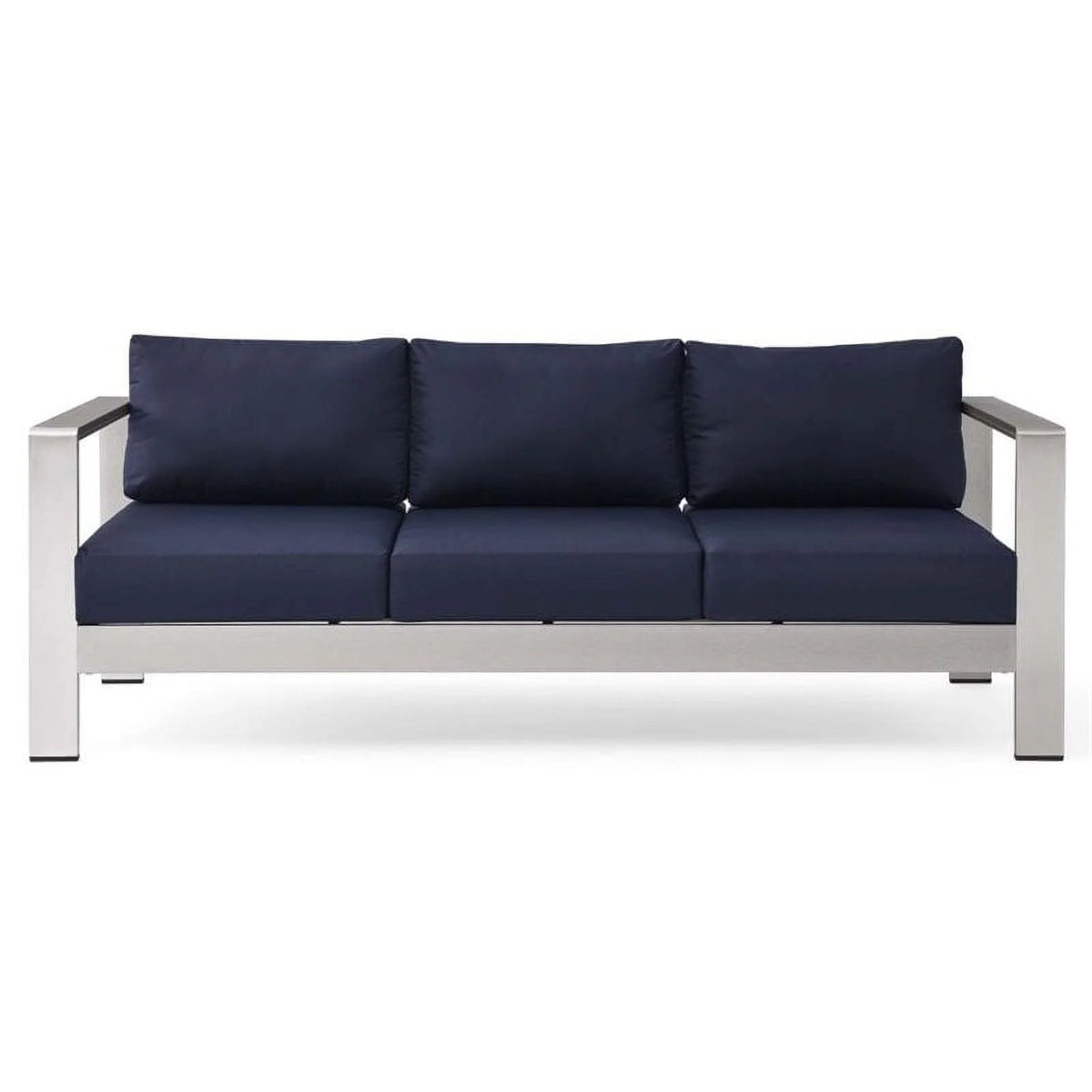 Aluminum Patio Sofa in Silver Navy E619634