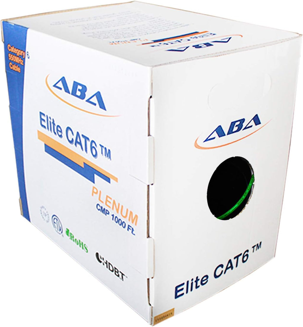 Blue Bulk Ethernet Cable 1000ft UTP 23AWG Solid Pure Bare Copper I89602