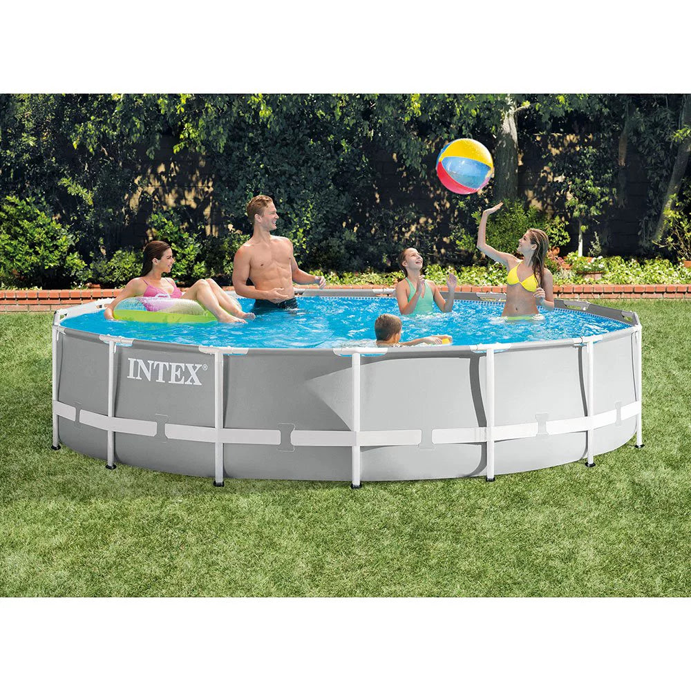 15 Foot x 42 Inch Prism Frame Above Ground Swimming Pool Set with Filter Q8588