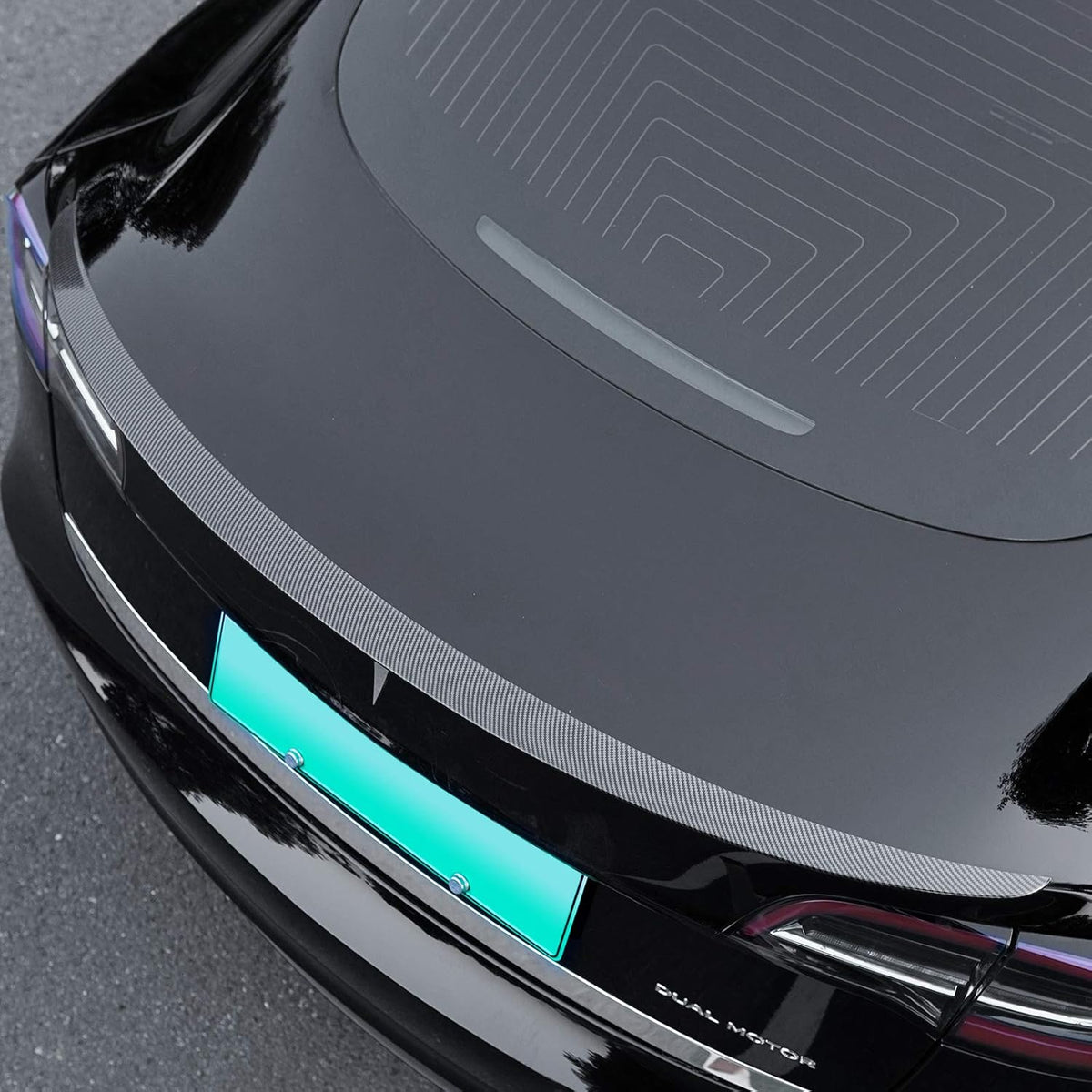 Matte Black Trunk Spoiler Wing Lip for Tesla Model 3, Pack of 2 M300657