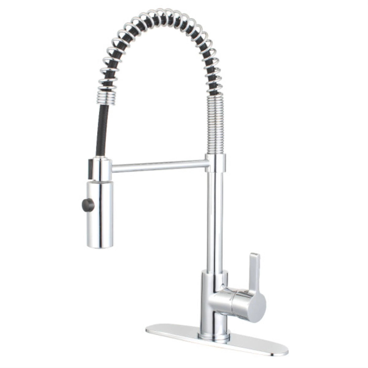 Polished Chrome Kitchen Faucet with Pull-Down Sprayer K401