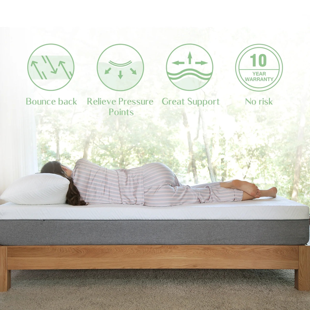 Queen 10 inch Memory Foam Mattress B24967