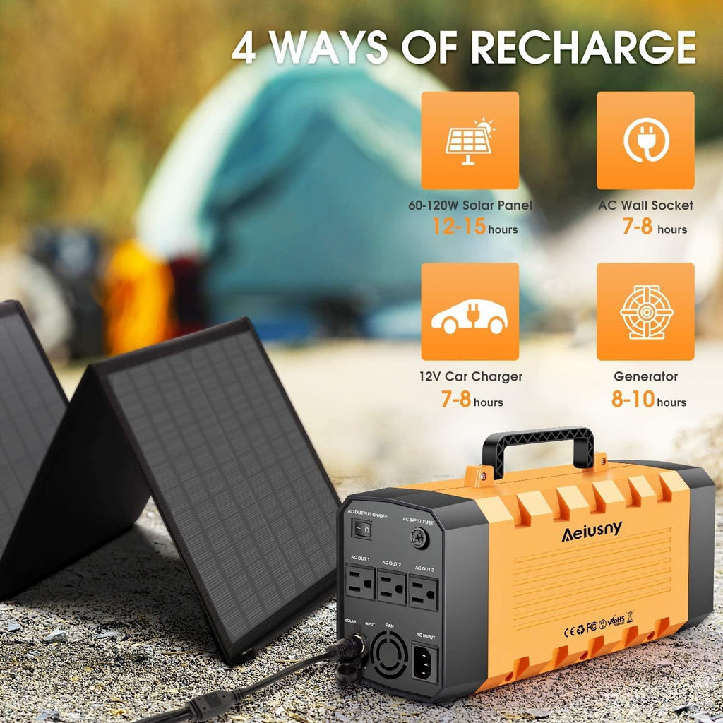 Portable Power Station 288Wh 500W Solar Generator V19678