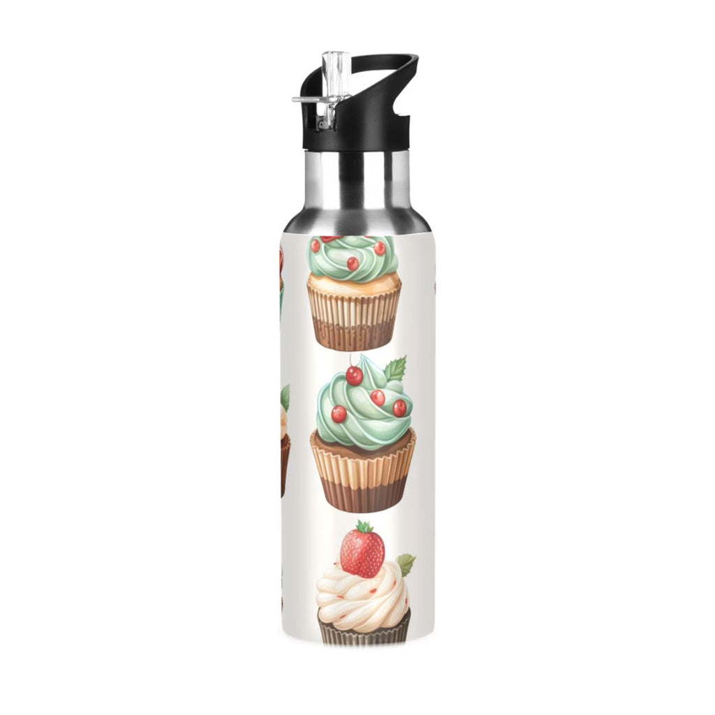 Insulated Stainless Steel Water Bottle with Straw Lid 20 oz B64881