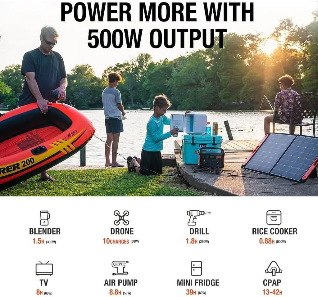 Portable Power Station 550 Wh Lithium-ion Battery 500W Output P188540