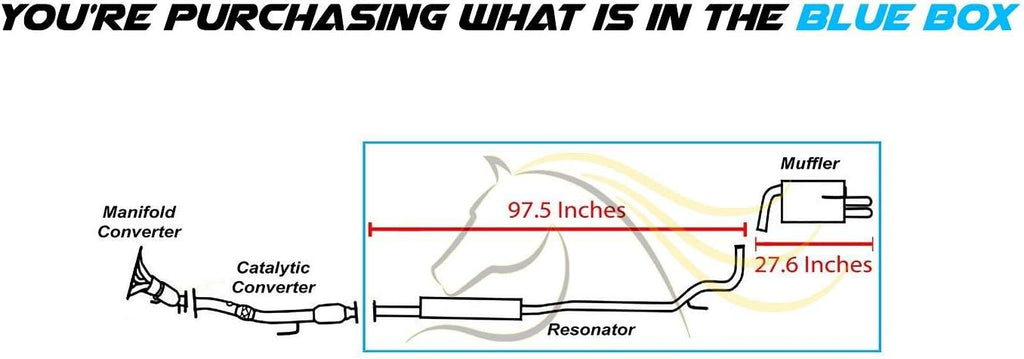Stainless Steel Resonator Muffler Exhaust System Kit C24205