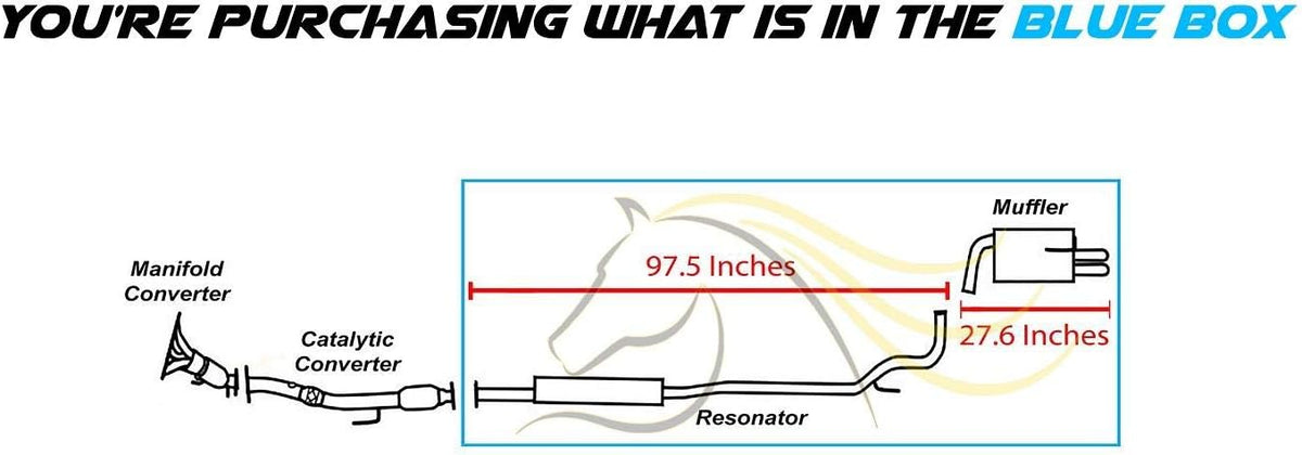 Stainless Steel Resonator Muffler Exhaust System Kit C24205