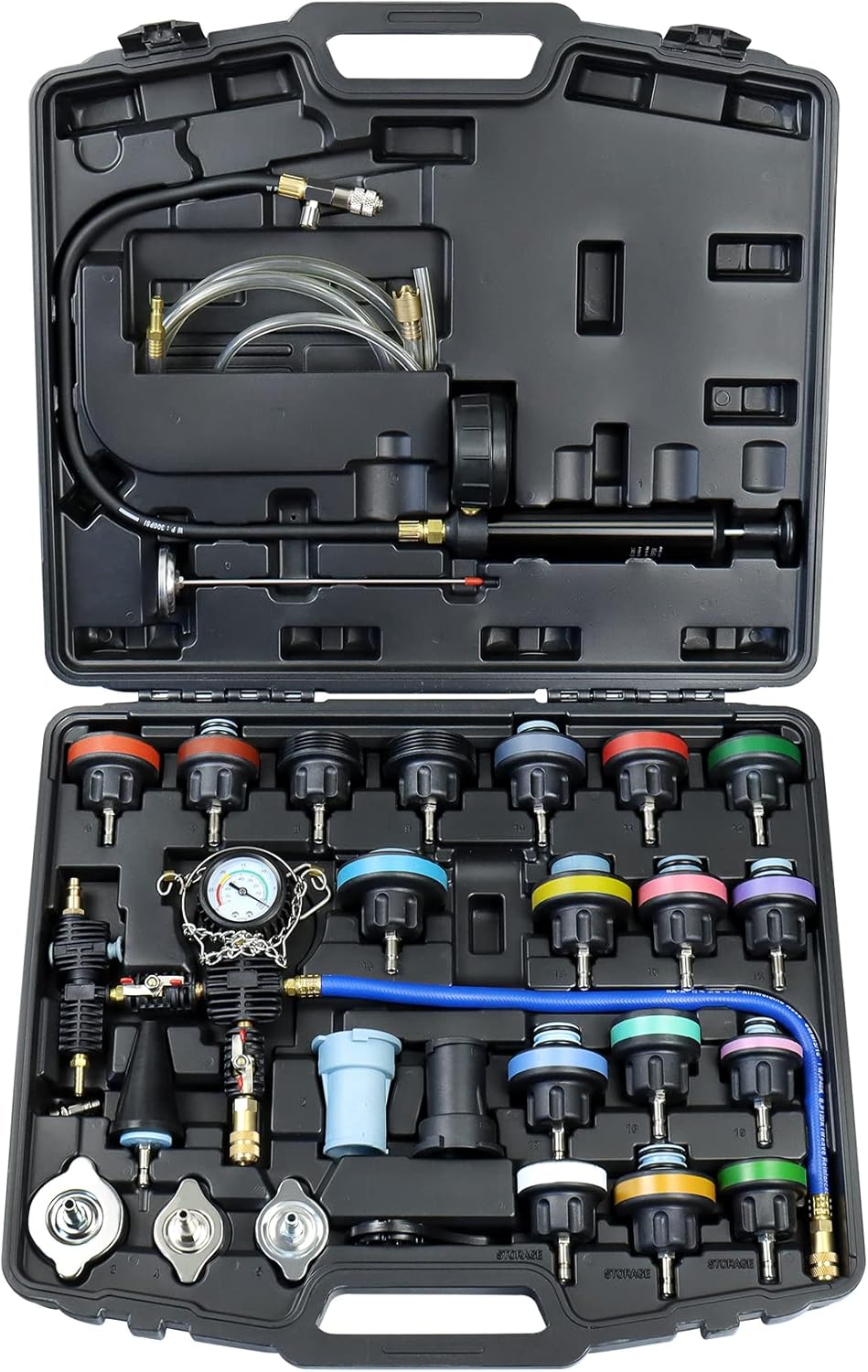 28PCS Radiator Pressure Tester Cooling System Purge Refill Kit D135