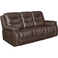 Brown Tufted Upholstered Power Sofa U78686