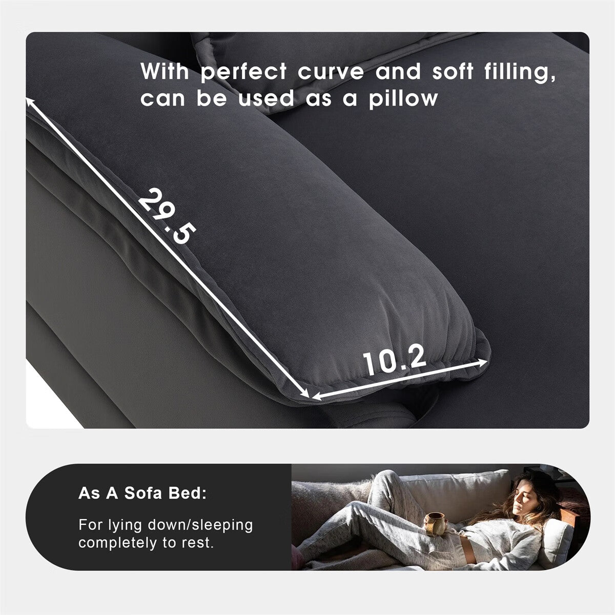 U-shaped Sectional Sofa with Waist Pillows A20914