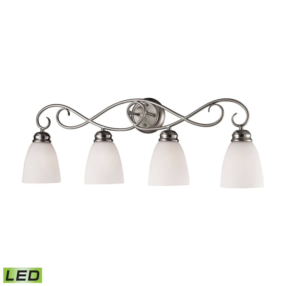 4-Light Brushed Nickel Bath Bar T4875