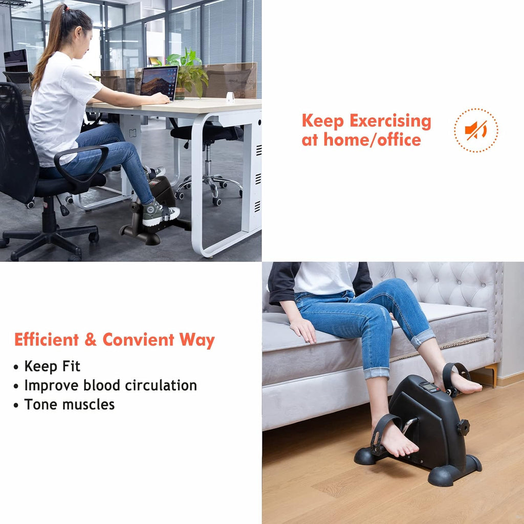 Under Desk Pedal Exerciser with Electronic Display, Pack of 2 X244