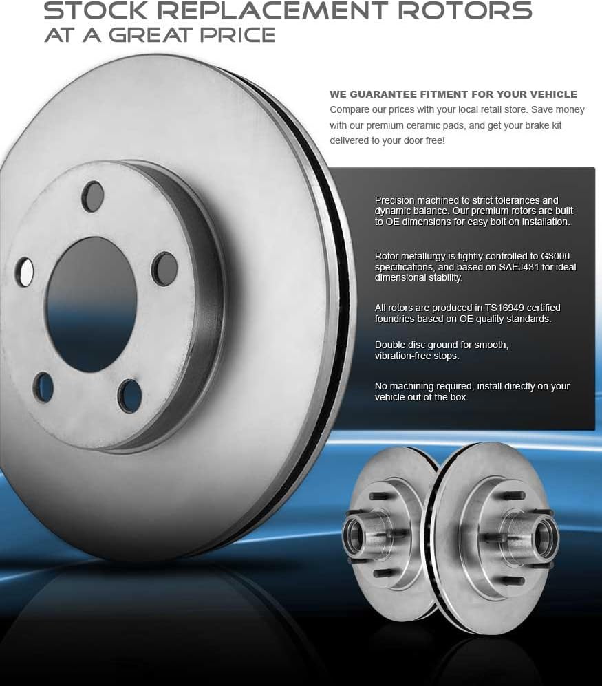 Front and Rear Rotors with Metallic Brake Pads U137889